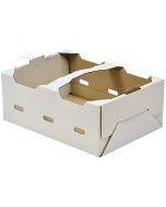 White corrugated carton box with handle for berries 205x107x283mm