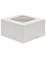 White carton box for cake with window 13x13x7cm, 20pcs/pack