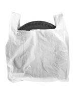 Tyre bags / White plastic T-shirt bag 70+30x110cm, 50pcs/pack
