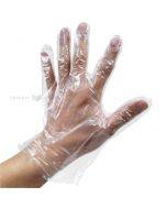 Transparent HD film gloves stacked, 50pcs/pack