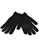 Black nylon gloves on palm PVC micro dots nr. 8
