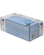 Blue synthetic vinyl gloves non-powdered M nr. 8, 200pcs/pack