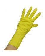 Жёлтые латексные резиновые перчатки с подкладкой но. 7-8