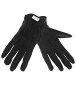 Black cotton fabric gloves on palm PVC micro dots nr. 8
