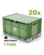 RENTAL-HOME PACKAGE 1 ROOM-Plastic collapsible moving box WOXBOX 600x400x340mm, 20pcs/kit