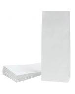 Valge paberkott laia põhjaga 12+7x30cm, pakis 25tk