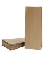 Brown paper bag with wide bottom 16+8,5x40cm, 25pcs/pack