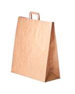 Brown paper bag with flat paper handles 45+17x48cm