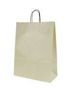Ivory paper bag with twisted paper handles 32+14x42cm