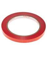 Red tape for bag closing device 9mm wide, 66m/roll