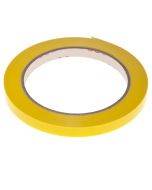 Yellow tape for bag closing device 9mm wide, 66m/roll