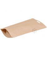 Brown stand-up pouch 16+(2x4,5)x19cm, 50pcs/pack