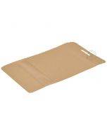 Brown stand-up pouch with window 12+(2x3)x17cm, 50pcs/pack