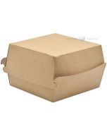 Картонная коробка для гамбургера коричневая 110x110x77мм, в упаковке 50шт