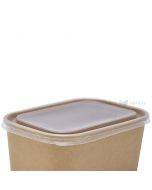 Lid for square-shaped food cup with size 173x121mm, 25pcs/pack