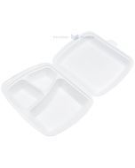 White 3-compartment thermo container, 125pcs/pack