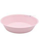 Reusable light pink plastic soup bowl 17,8cm PP 125x machine washable