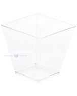 Reusable plastic transparent square degustation cup 95ml 55x56mm PS 50x machine washable