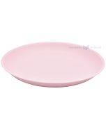 Reusable light pink plastic plate 20,8cm PP 125x machine washable