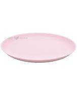 Reusable light pink plastic plate 27,4cm PP 125x machine washable