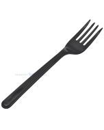 Reusable black fork 18cm PP 125x machine washable, 100pcs/pack