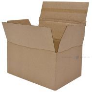 Corrugated carton box with glue strip opening strip and different heights 304x216x220-130mm