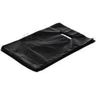 Black plastic bag with punch hole handle 20x30cm, 100pcs/pack
