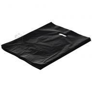 Black plastic bag with punch hole handle 30x40cm, 100pcs/pack