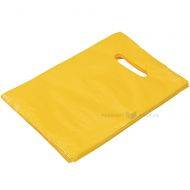 Yellow plastic bag with punch hole handle 18x29cm, 100pcs/pack