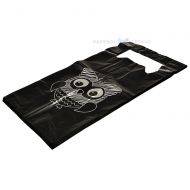 Owl print black plastic T-shirt bag 30+18x60cm, 50pcs/pack