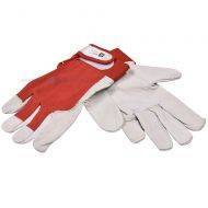 Red-white cotton gloves on palm coat skin nr. 10