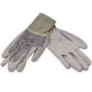 Gray wowen polyester gloves on palm polyurethane nr. 9