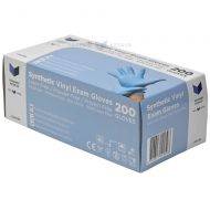 Blue synthetic vinyl gloves non-powdered S nr. 7, 200pcs/pack