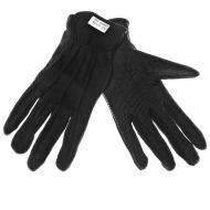 Black cotton fabric gloves on palm PVC micro dots nr. 9
