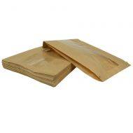 Brown paper bag with window 23+6x37cm, 100pcs/pack