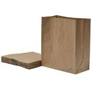 Brown recycled paper bag with wide bottom 25+14x30cm 70g/m2, 25pcs/pack