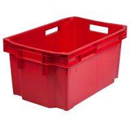 Red plastic crate Laokast max 52L / 25kg