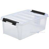 Transparent storage box with lockable lid 300x190x110mm 5L