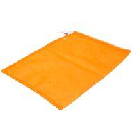 Orange polyester mesh tulle bag with drawstring 30x38cm