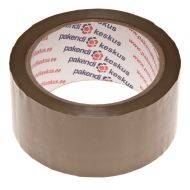 Brown packaging tape 48mm wide hot-melt, 66m/roll