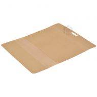 Brown stand-up pouch with window 19+(2x5,5)x22cm, 50pcs/pack
