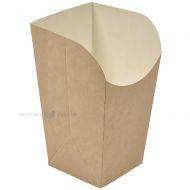 Brown popcorn and fries box 84x84mm height 125mm 500ml, 25pcs/pack