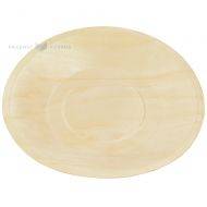 Wooden plate with diameter 21,5cm, 25pcs/pack