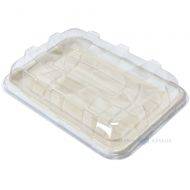 100% biodegradable/compostable tray with transparent lid 35x24x11cm, 5pcs/pack