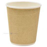 Paper cup reljef brown 250ml, 25pcs/pack