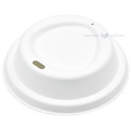 White paper dome lid for 350ml cup with 90mm diameter, 50pcs/pack