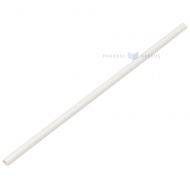 White paper drinking straw packed inside paper 0,6x20cm unflexible, 150pcs/pack