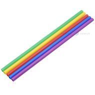 Reusable different coloured straws 0,7x22cm PP 50x machine washable, 500pcs/pack