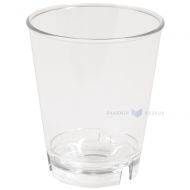 Пластиковый прозрачный стакан для многоразового использования 250мл диаметром 85мм