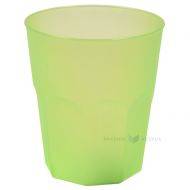 Reusable plastic green drinking glass 350ml PP 50x machine washable